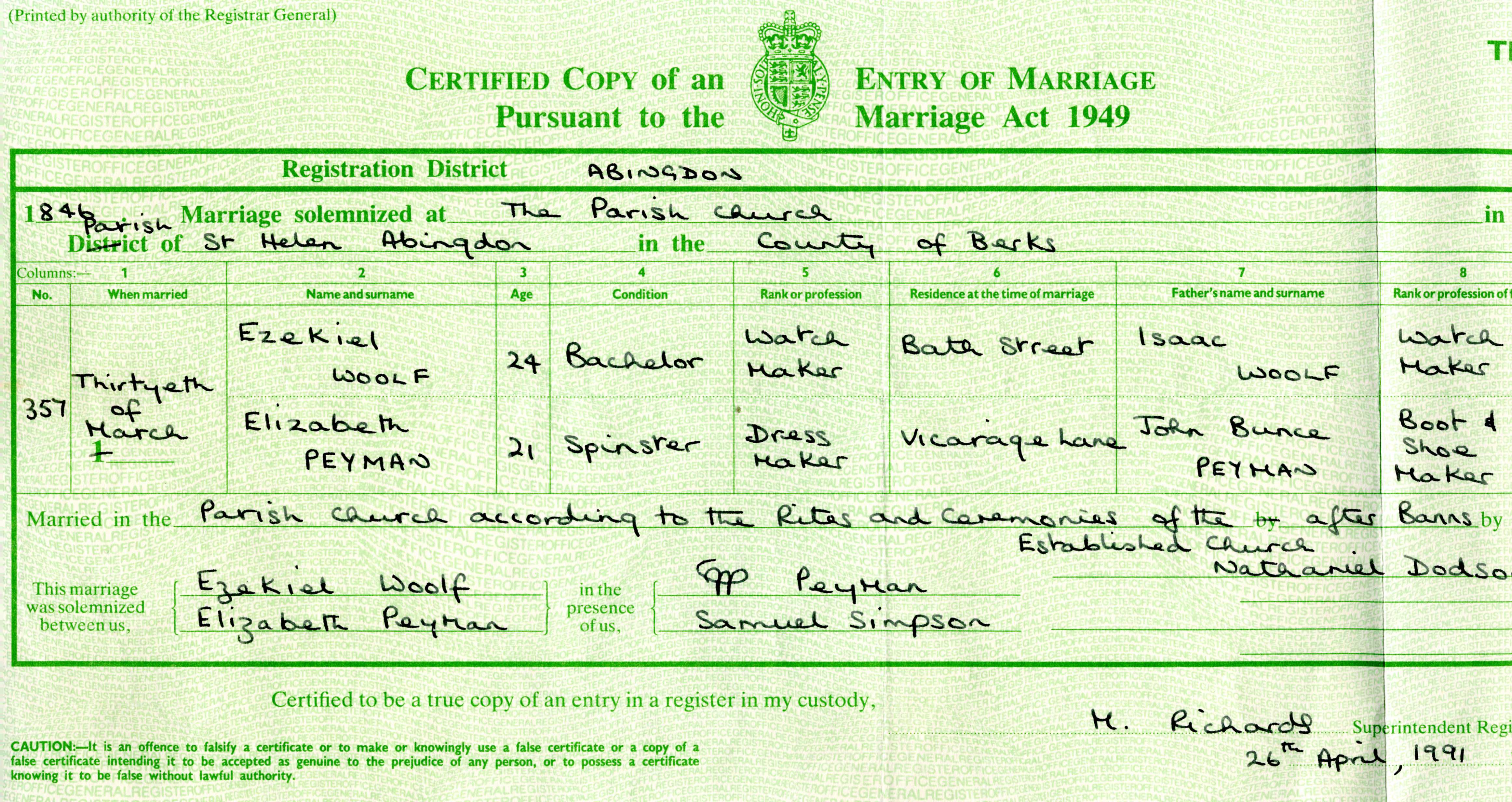 Marriage Certificate Uk Certificates Templates Free