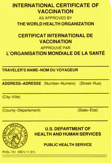 Yellow Fever Certificate Certificates Templates Free