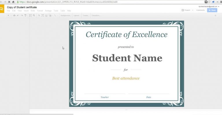 Certificate Template Google Docs – certificates templates free